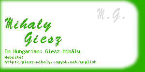 mihaly giesz business card