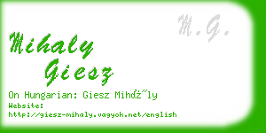 mihaly giesz business card